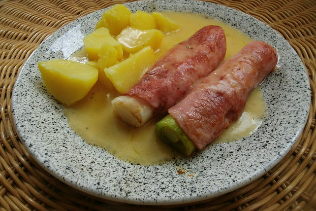 Porree im Schinkenmantel mit Käsesauce von sue_ellen| Chefkoch