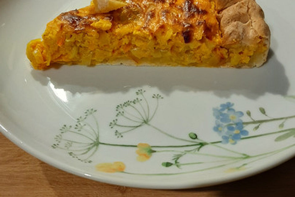 Kürbis-Lauch-Quiche