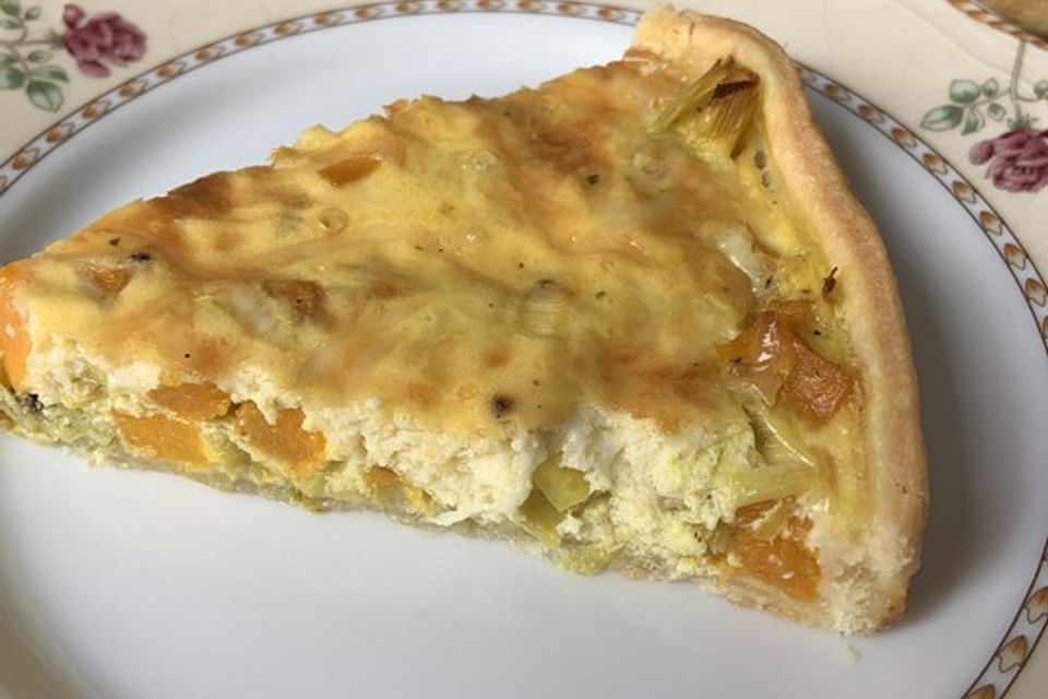 Kürbis-Lauch-Quiche