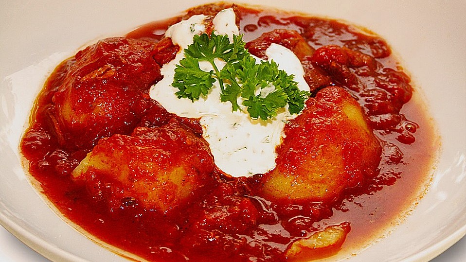Schweineragout mit Kartoffeln und Tomaten à la Dorry von Dorry Schweineragout mit Kartoffeln und Tomaten à la Dorry von Dorry