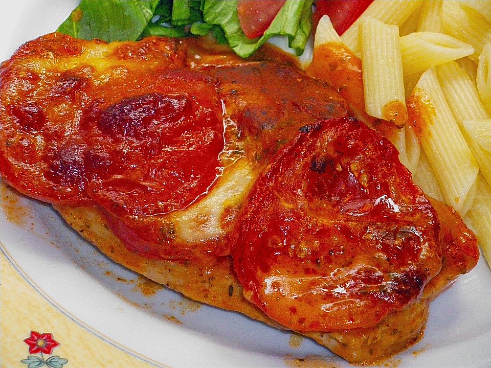 Schweineschnitzel mit Tomate - Mozzarella von nina2107 | Chefkoch
