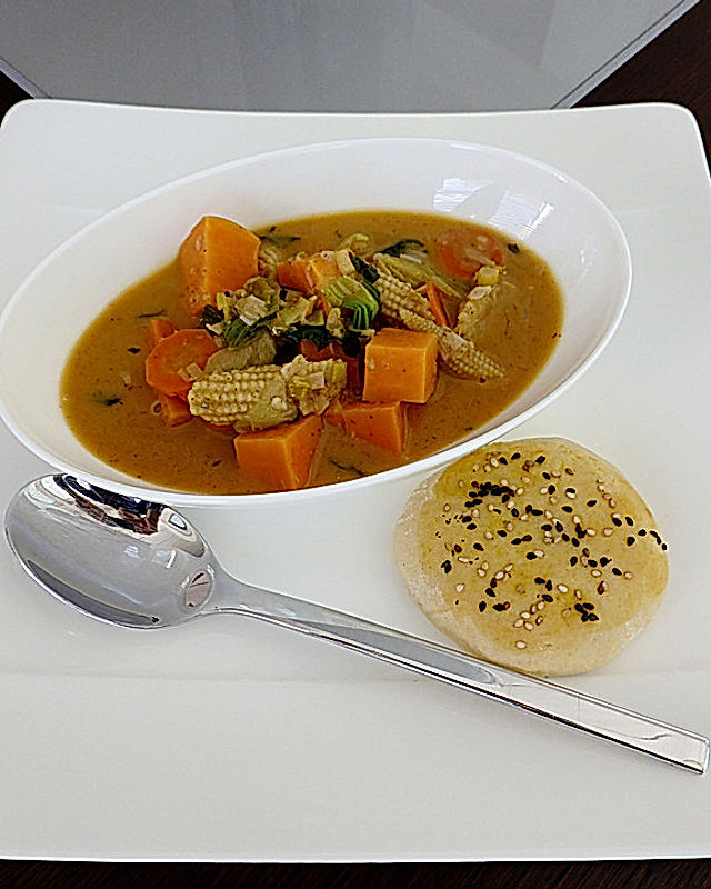 Asiatisches Süßkartoffel - Curry
