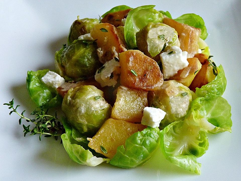 Kartoffel-Rosenkohl-Pfanne mit Feta von Yvi-Maus| Chefkoch