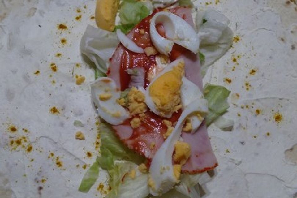 Party Wraps mit Frischkäse und Putenbrust
