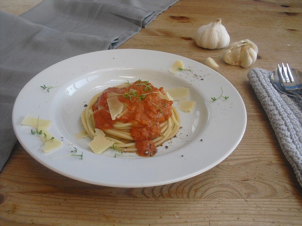 Nudeln in Tomaten - Sahne - Sauce von tdanninger| Chefkoch