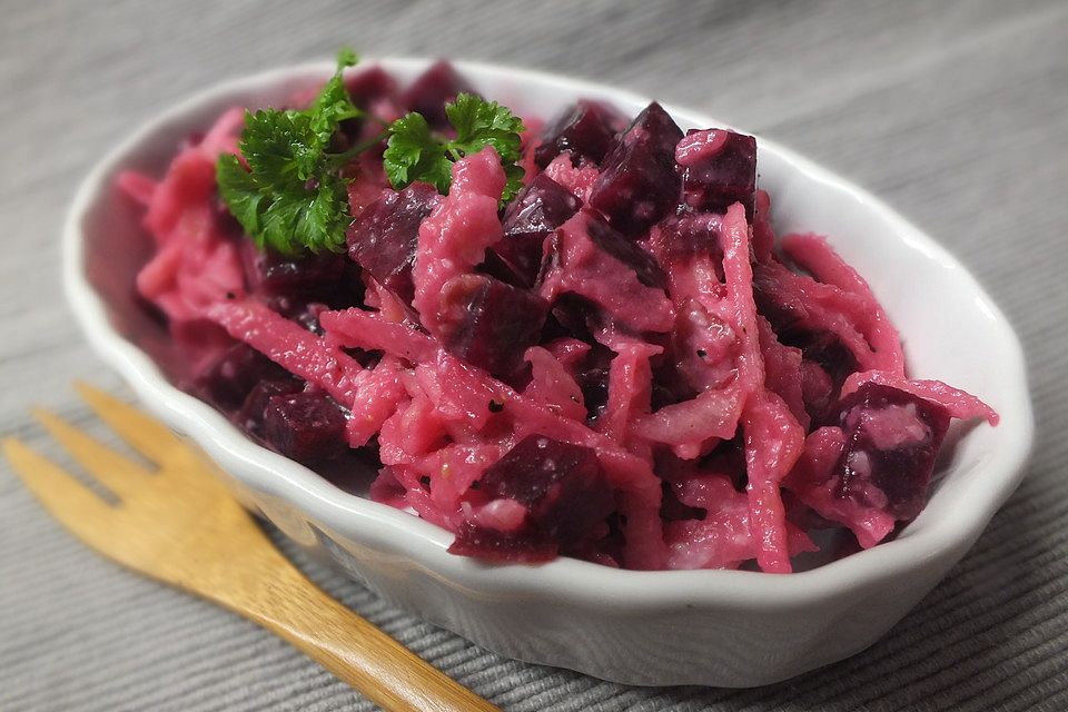 Chrissis Rote Bete - Apfel - Salat mit Meerrettich