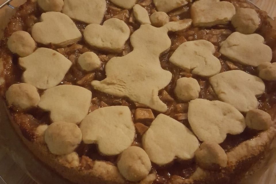 Gedeckter Apfelkuchen