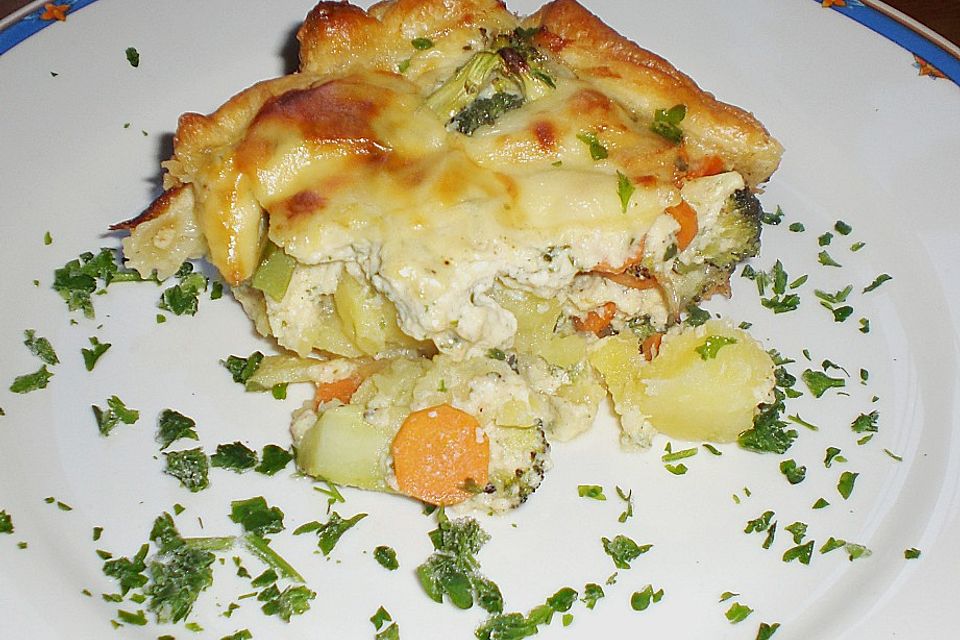 Gemüse - Topfen - Quiche