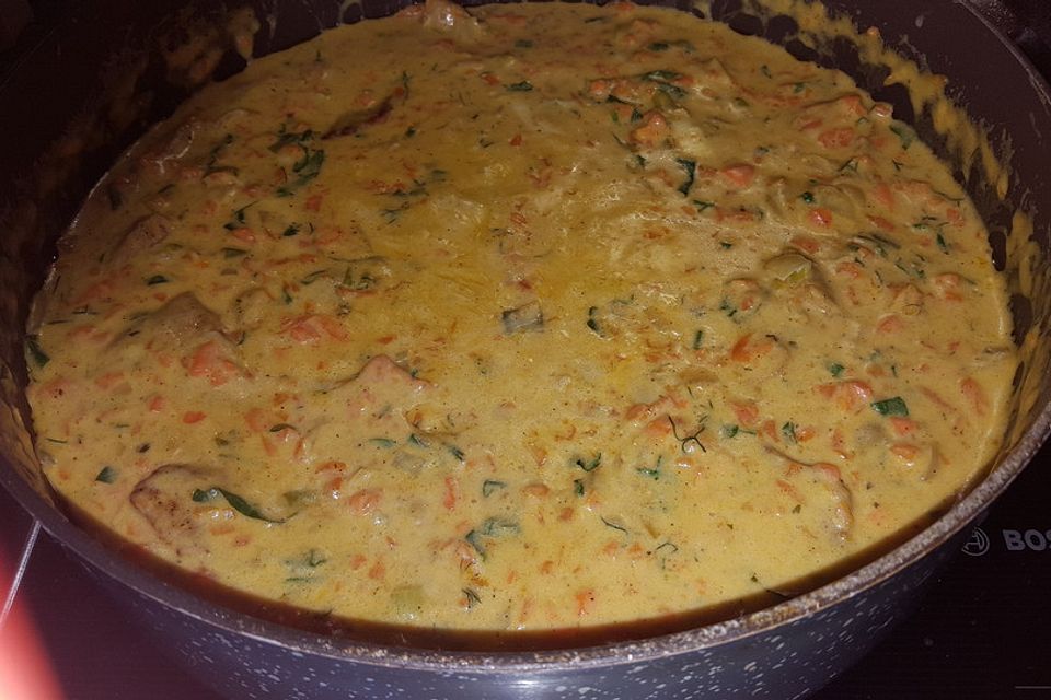 Karotten - Hähnchenbrust - Sahne - Sauce