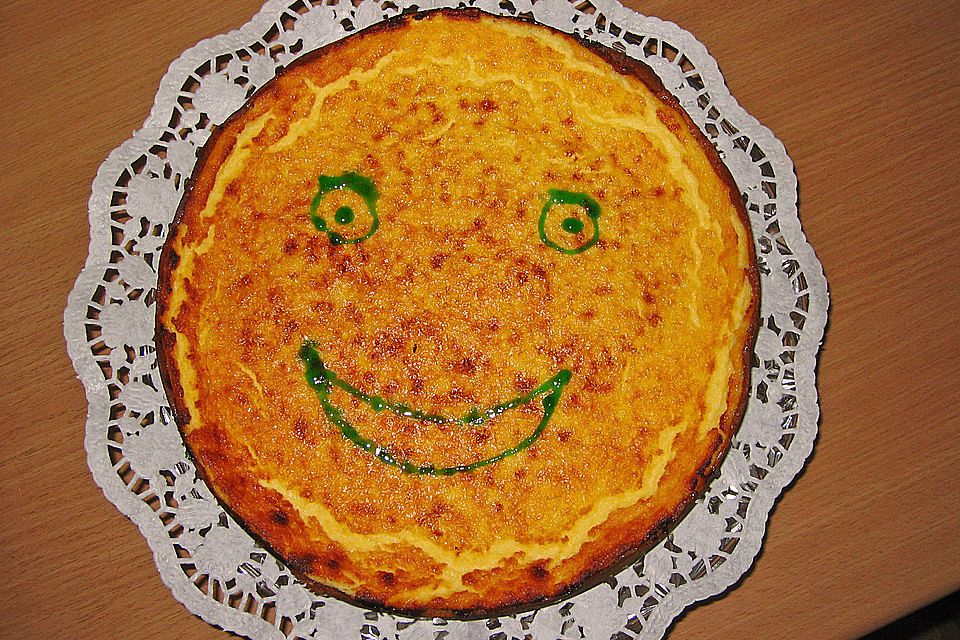 Käsekuchen mit Vanillegeschmack