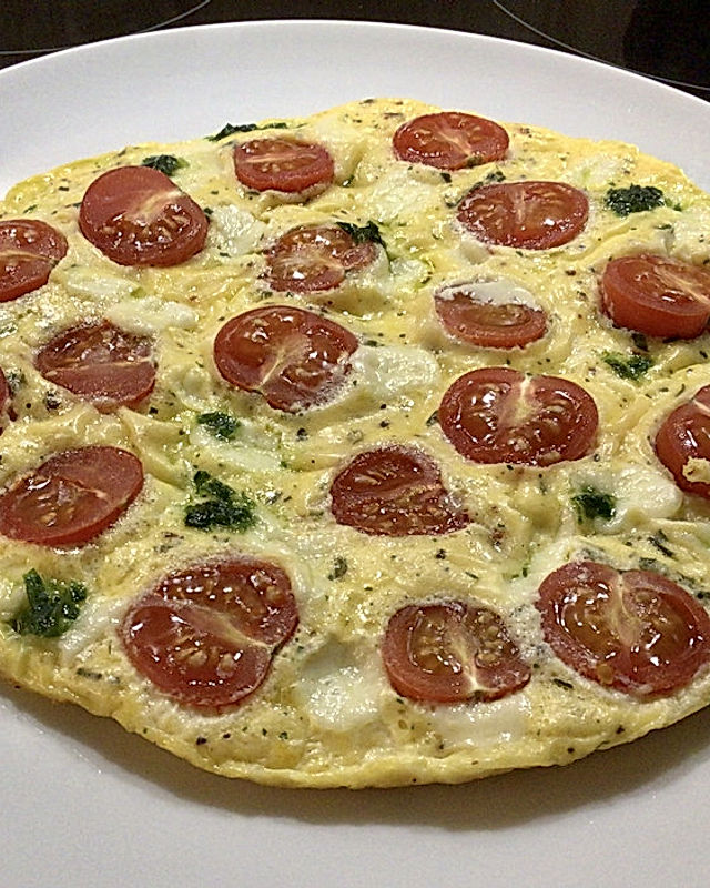 Tomaten-Omelett mit Mozzarella
