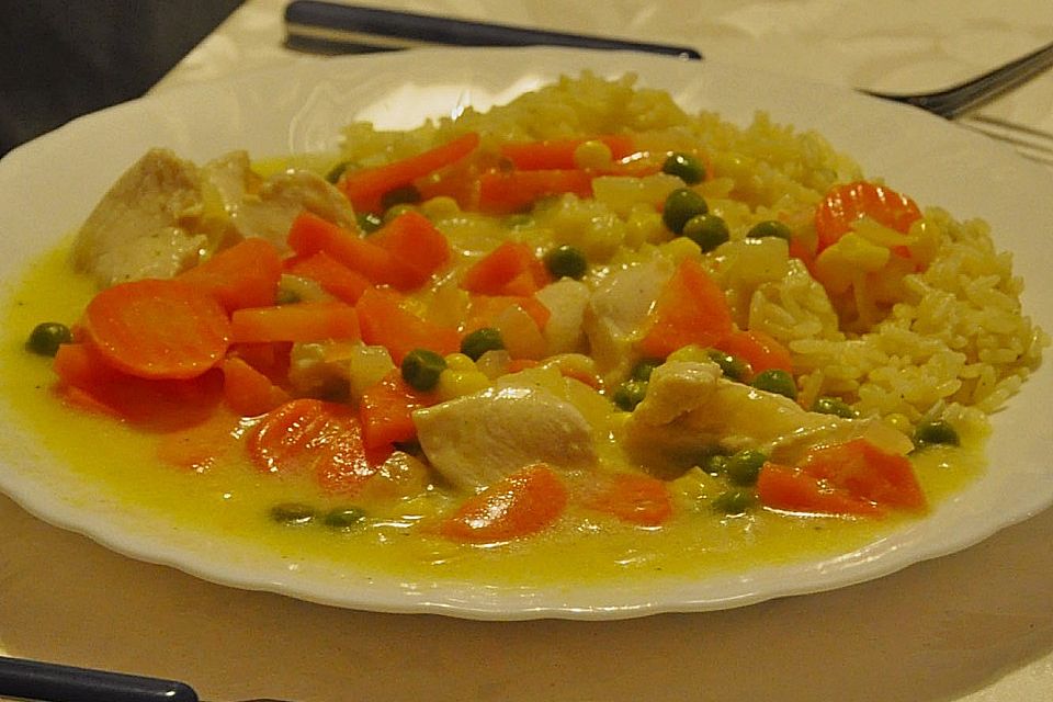 Puten - Gemüse - Curry