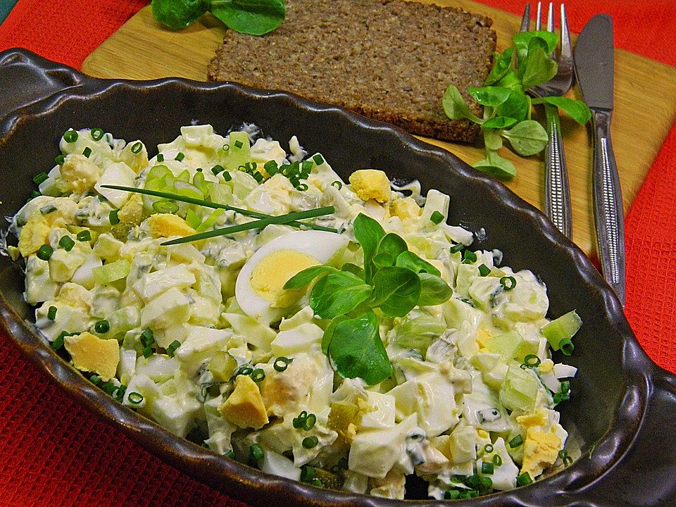 Eiersalat mit viel Grün von heimkat81| Chefkoch