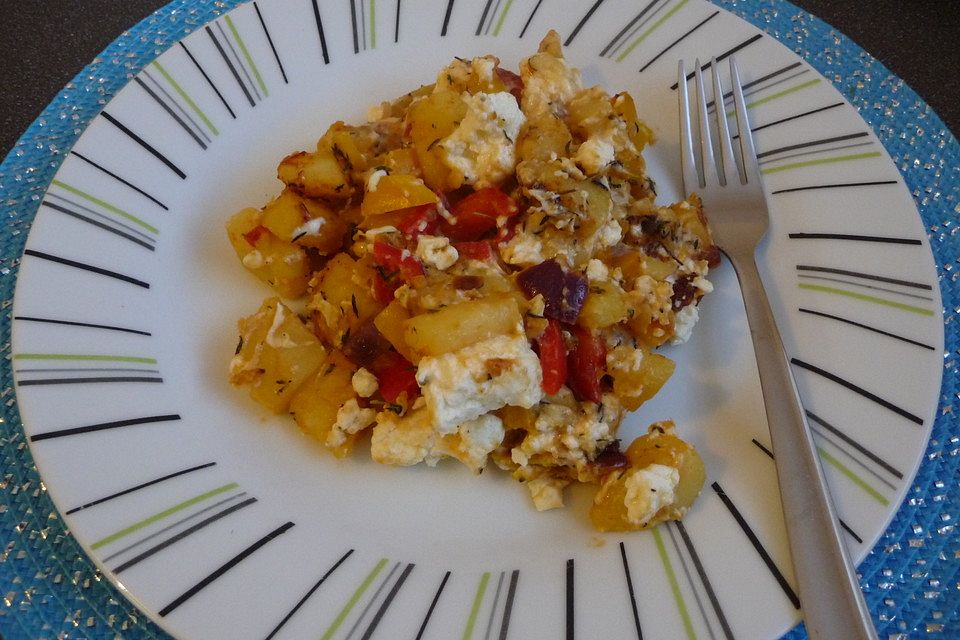 Kartoffelpfanne mit Paprika