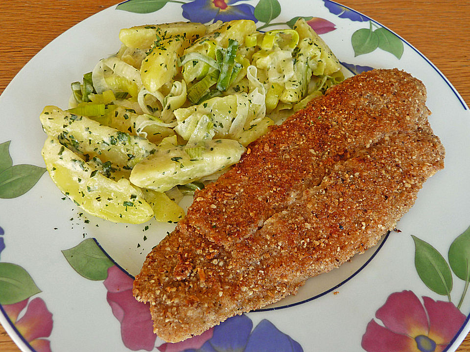 Seelachs - Nuss - Schnitzel mit Kartoffel - Lauch - Gemüse von Seehuhn ...