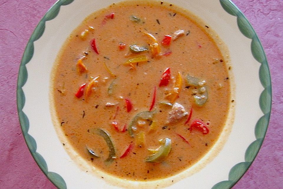 Pikante Gyrossuppe