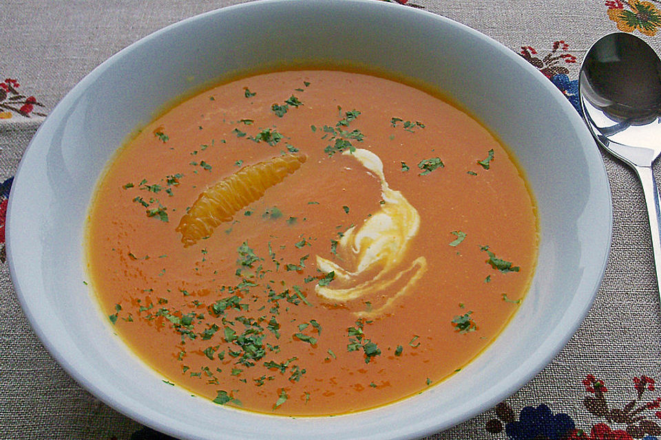 Karotten - Orangencremesuppe