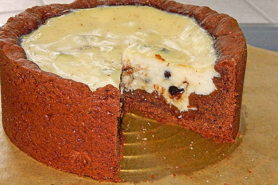 Käsekuchen mit Kirschen