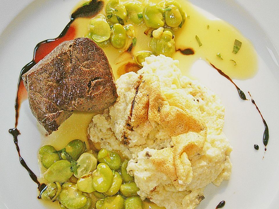 Bisonfilet (Sous vide) mit Saubohnen in Orangenbutter von gwexhauskoch ...