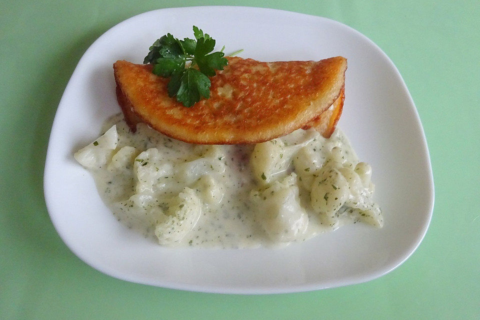 Emmer - Pfannkuchen gefüllt mit Blumenkohl