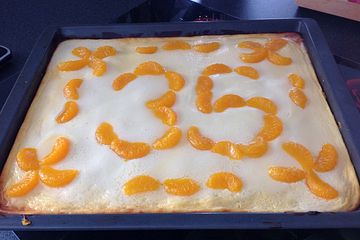 Käsekuchen auf dem Blech