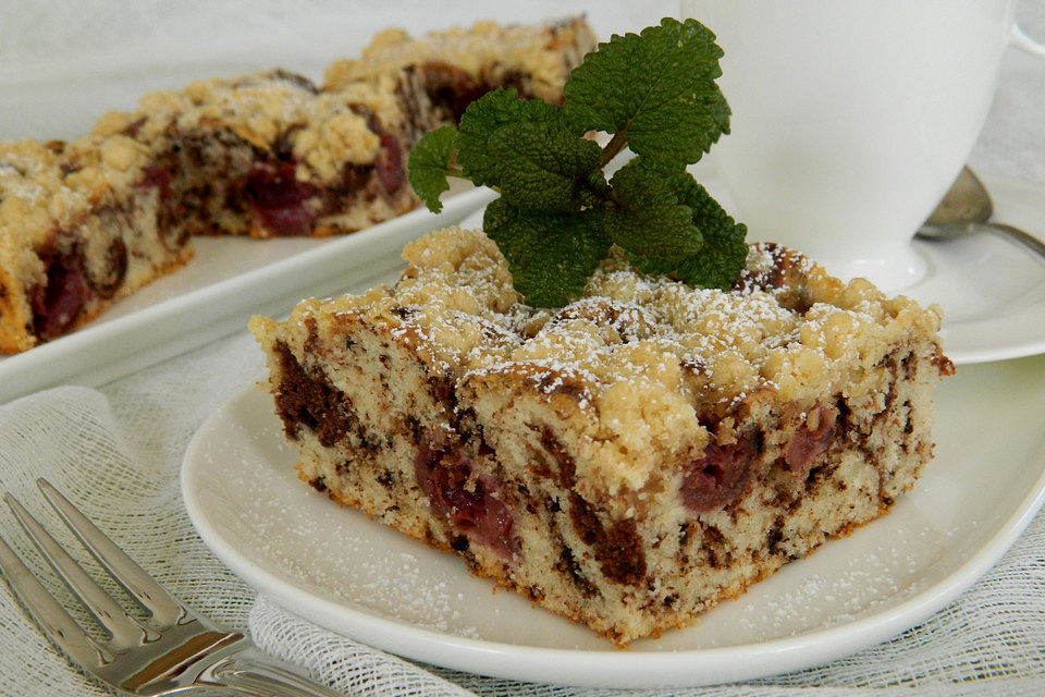 Marmor - Kirsch - Streuselkuchen