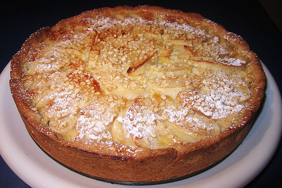 Apfelkuchen mit Amaretto-Sahne-Guss