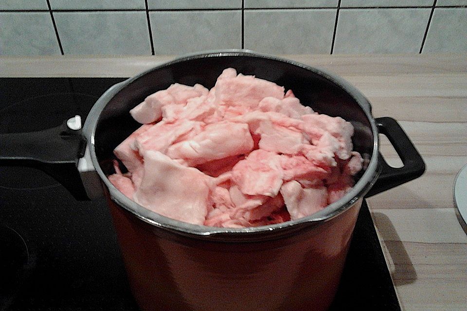 Selbstgemachtes Schweineschmalz