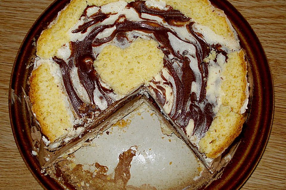 Schoko - Stracciatella - Sahnetorte