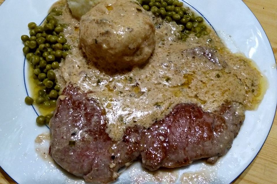 Brittas Rindersteak mit Käse - Sauce