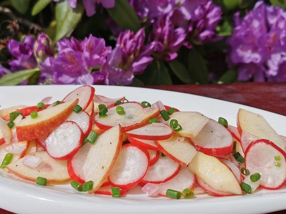 Radieschensalat mit Zwiebeln und Apfel von schokostreusel| Chefkoch