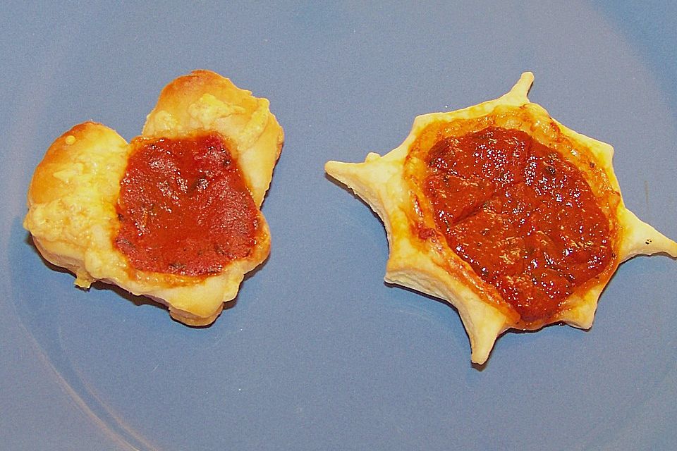 Mini-Snack-Pizzen aus Blätterteig