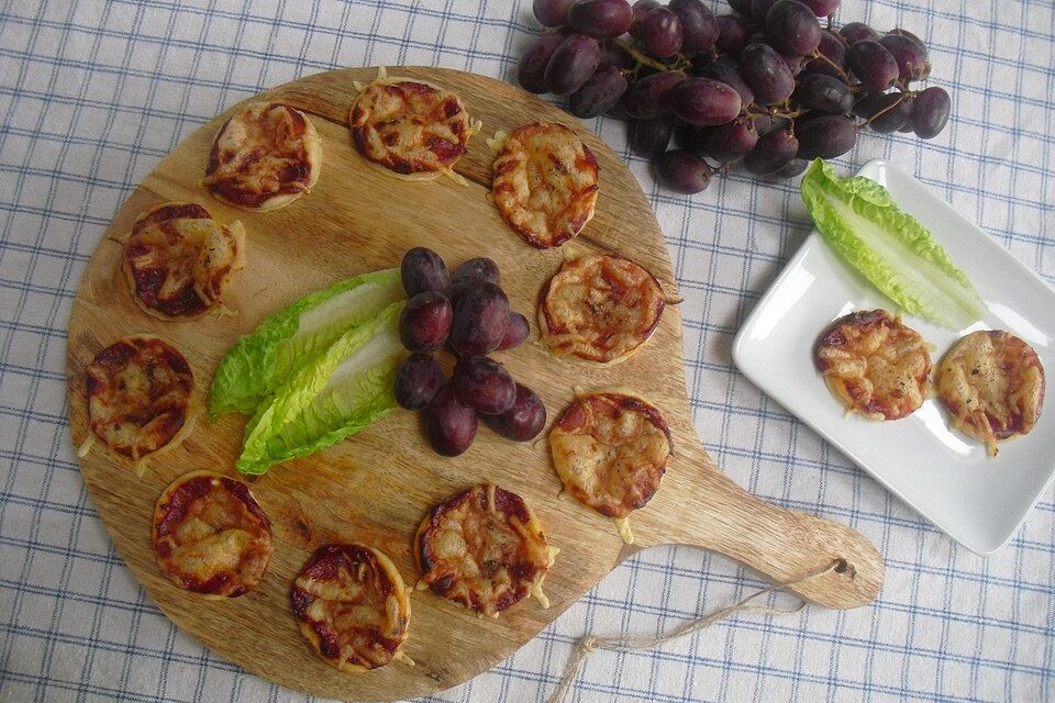 Mini-Snack-Pizzen aus Blätterteig