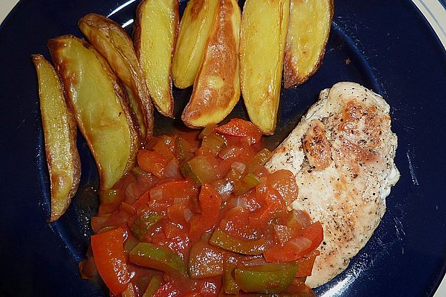 Hähnchenbrust mit pikanter Paprikasauce von mäusa| Chefkoch