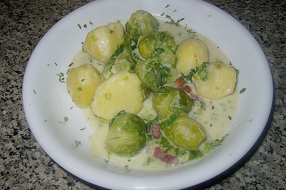 Rosenkohl - Kartoffel - Auflauf