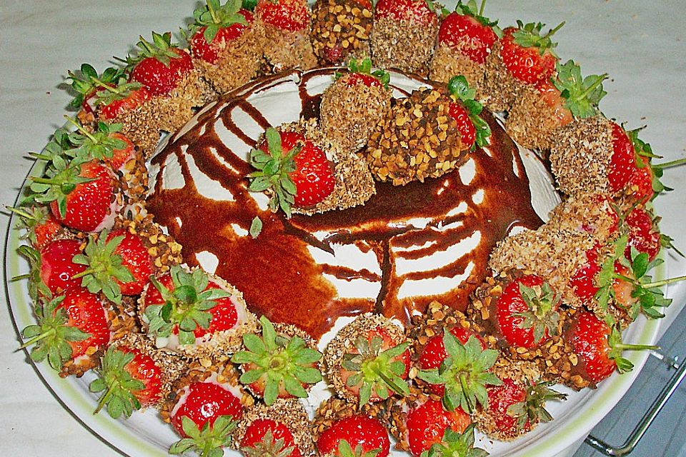 Erdbeeren mit Knusper - Schokohülle