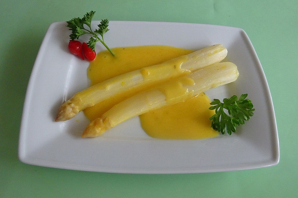 Spargel in Orangensaft