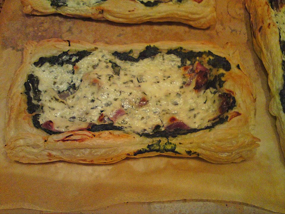 Parmaschinken und Spinat auf Blätterteig| Chefkoch