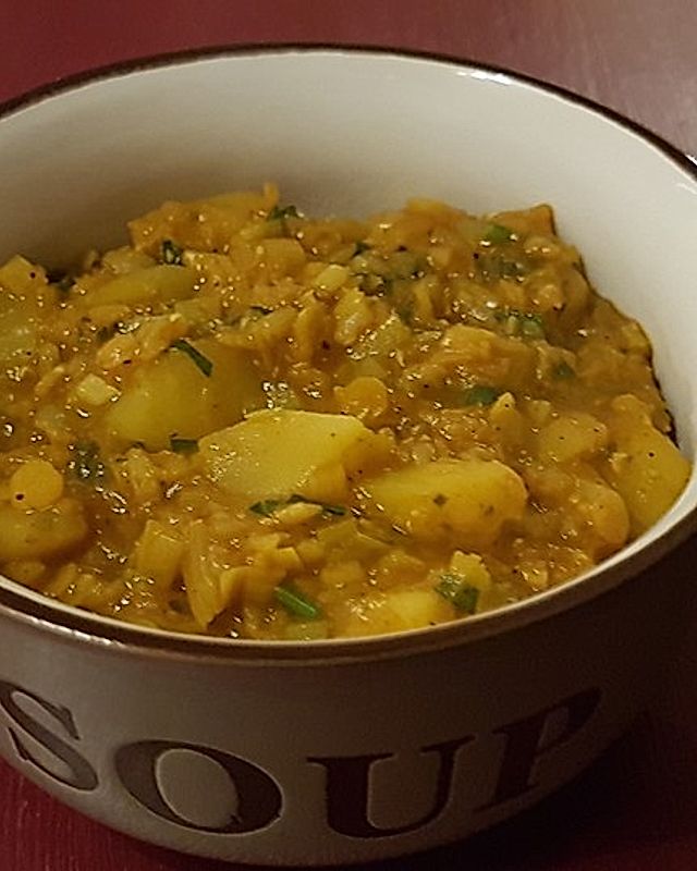 Kartoffel-Curry mit Linsen