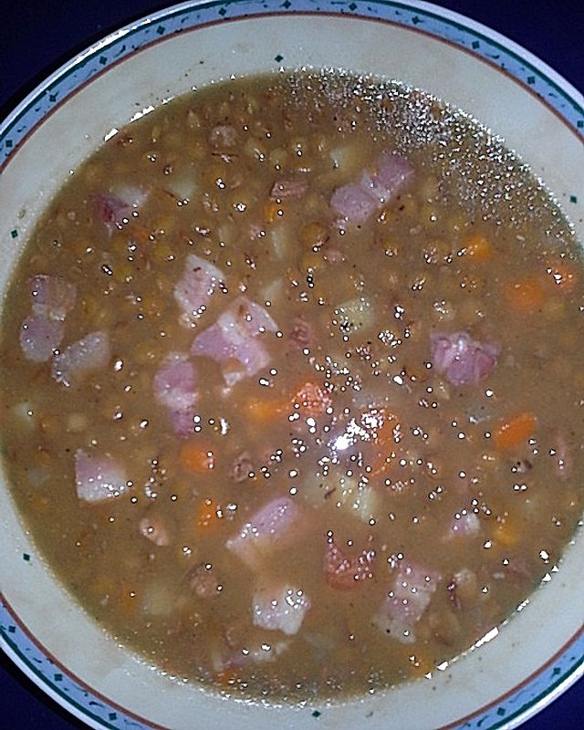 Schnelle Linsensuppe, Campingsuppe
