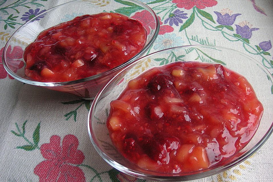 Apfel - Himbeer - Grütze