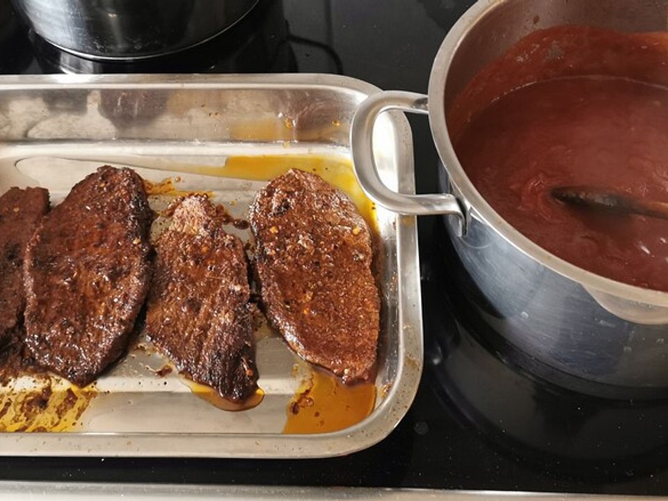Minutensteaks nach Cajunart mit Barbecue - Sauce von monimahoni0905 ...