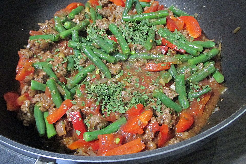 Bohnengemüse mit Hackfleisch