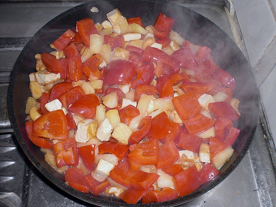 Paprika mit Tofu süß - sauer| Chefkoch