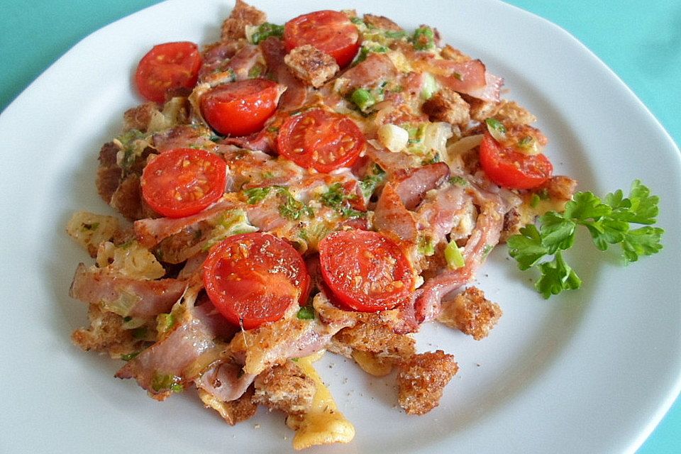 Brot-Tortilla mit Schinken à la Siri