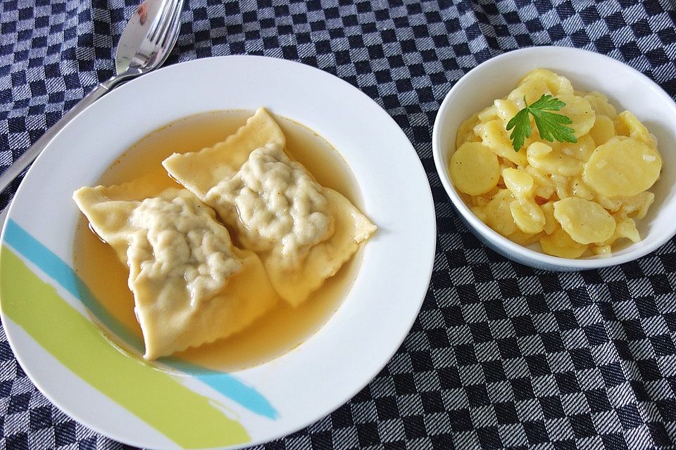 Selbstgemachte Maultaschen