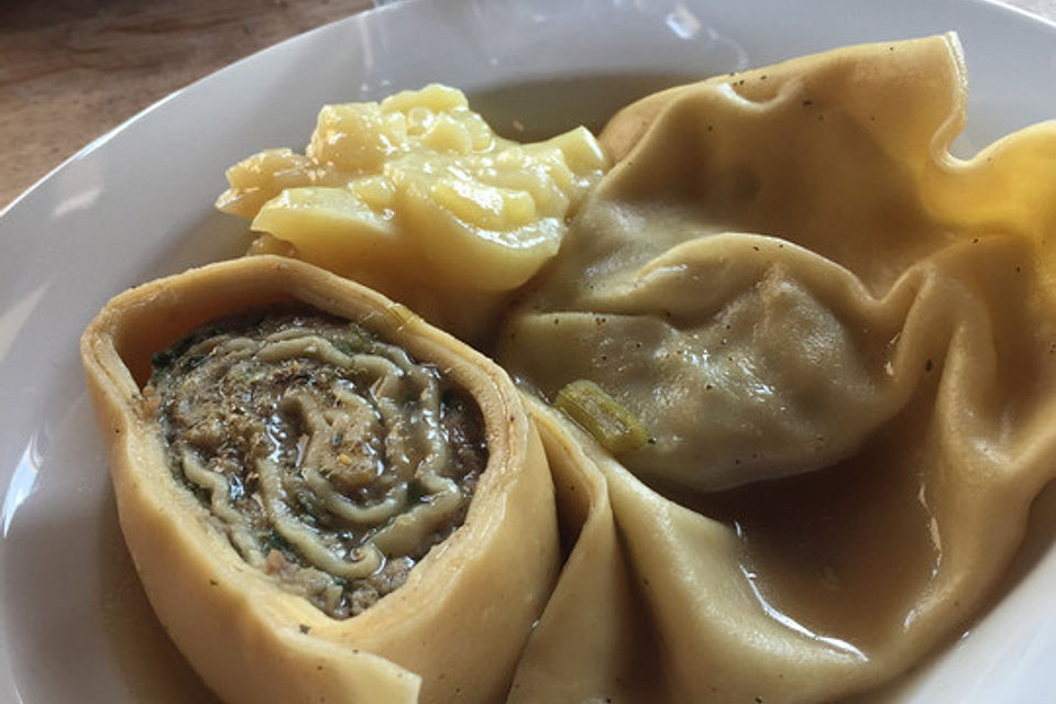 Selbstgemachte Maultaschen