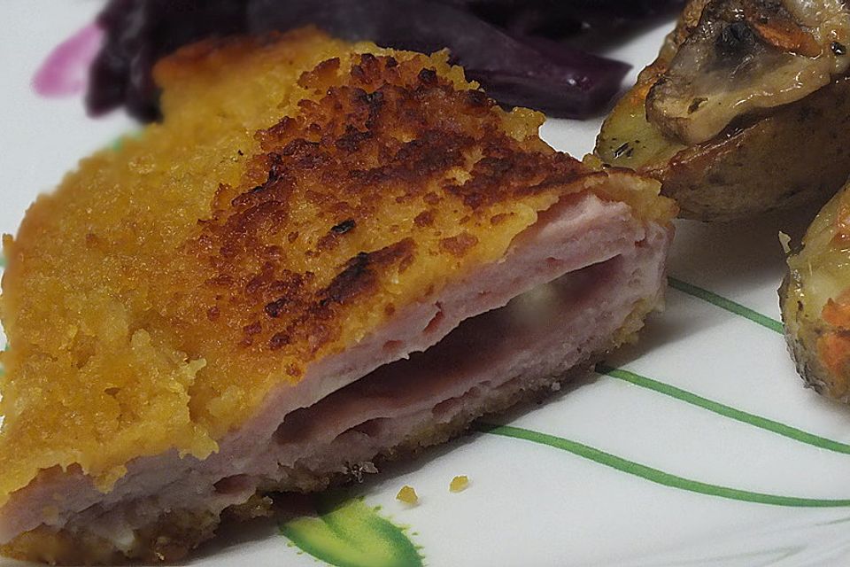 Cordon bleu von der Pute mit Kräuterfrischkäse