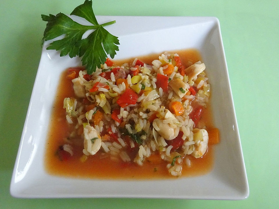 Hähnchen - Reistopf mit Paprika von krawall-oma| Chefkoch