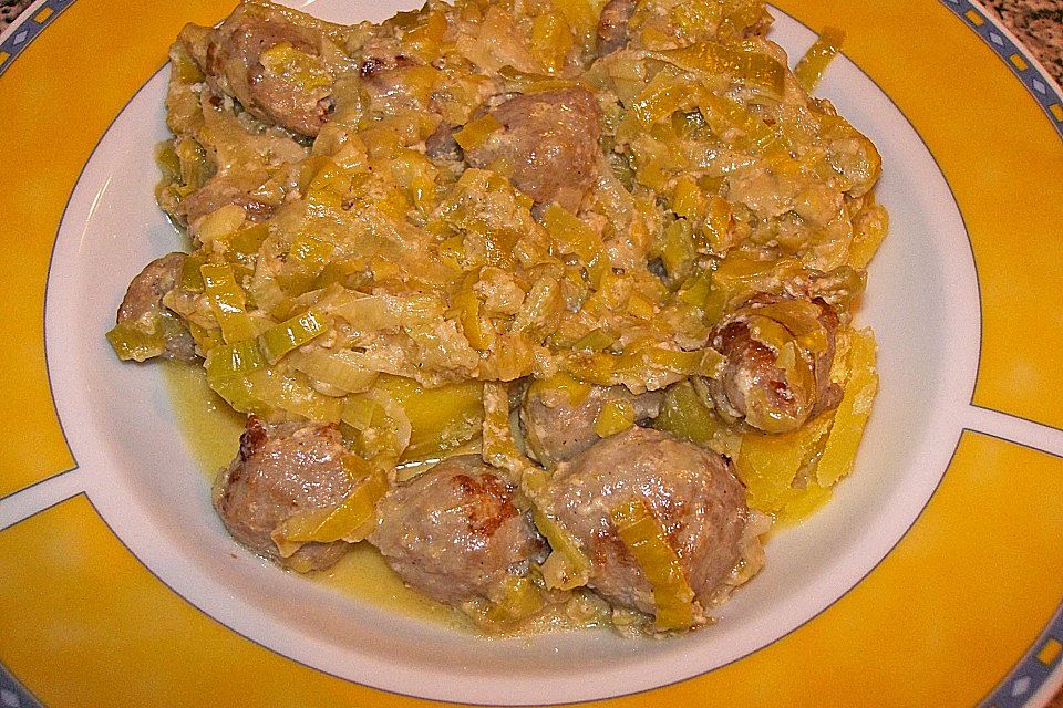 Kartoffeln in Lauch-Brät-Soße